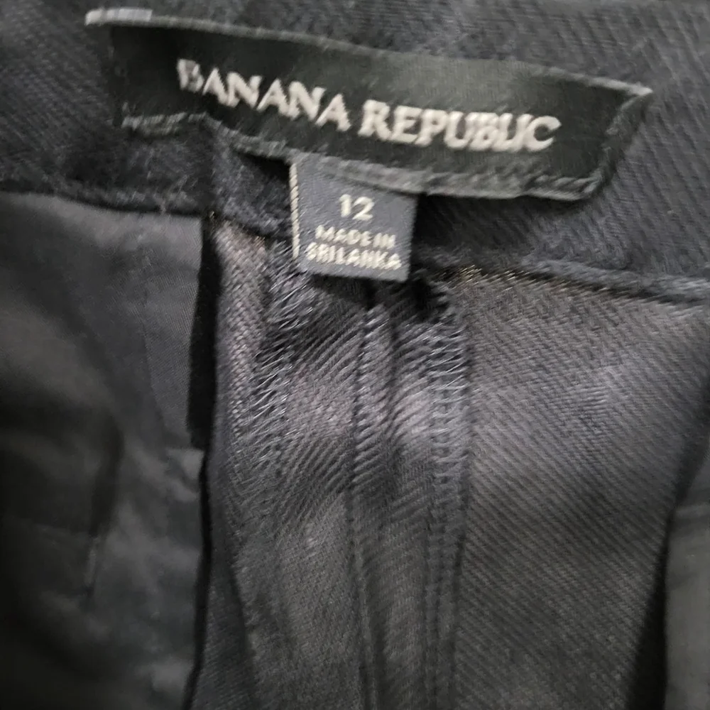 Banana Republic Relaxed Fit Cargo Pants Adjustable Waist Strap Size 12 Women's